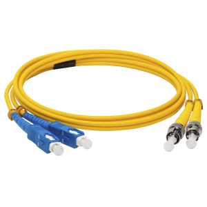 LANMASTER optical patch cord, LSZH, ST/UPC-SC/UPC, SM